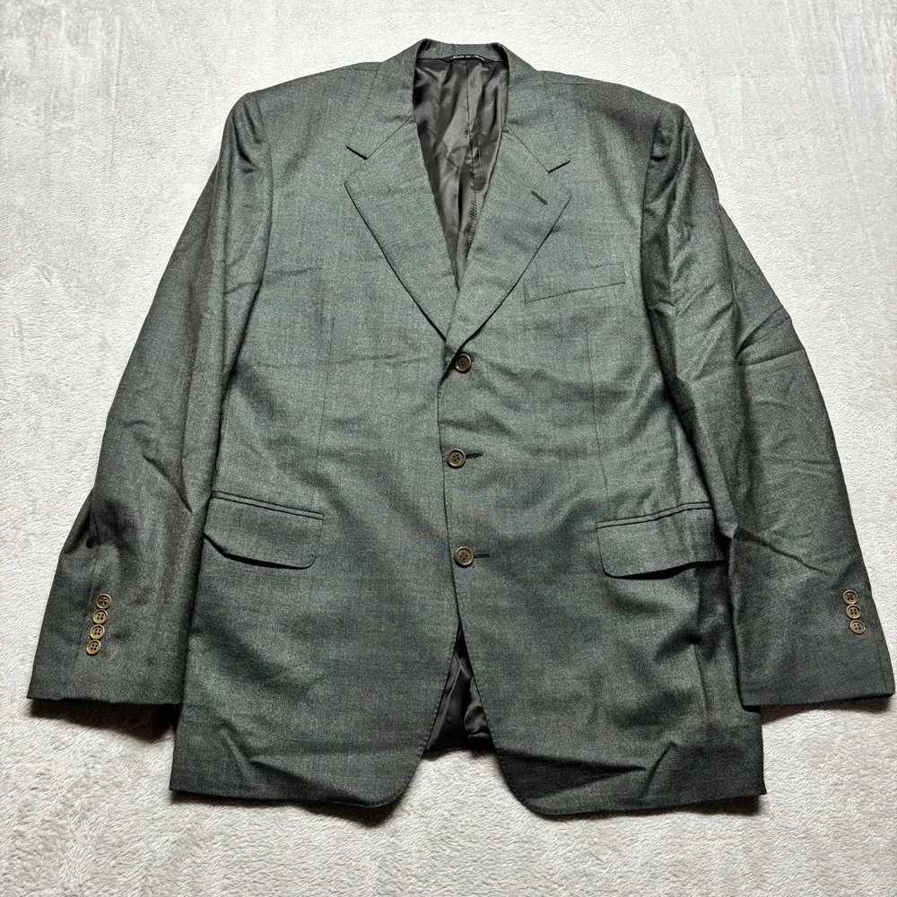 Canali Blazer Mens 52R EU 42R US Green Sportcoat Wool Made‎ In Italy